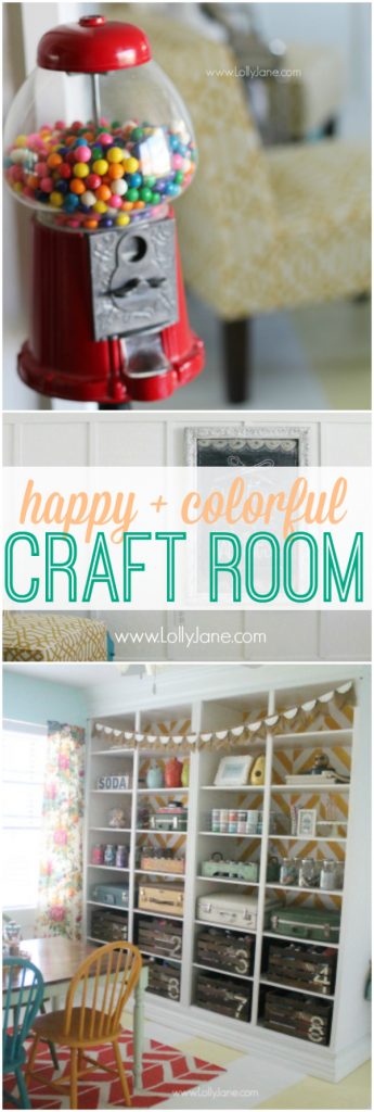 Happy colorful craft room, lots of pics! @lollyjaneblog