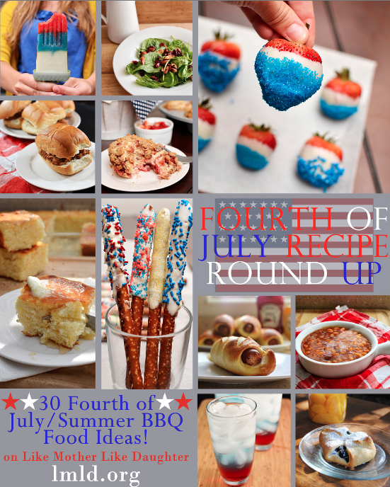 30 yummy Fourth of July recipes from @LmldFood! From breakfast to dinner to appetizers and drinks + desserts. Awesome!