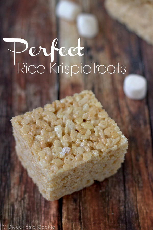 How to make the PERFECT Rice Krispie Treats | sweetasacookie.com