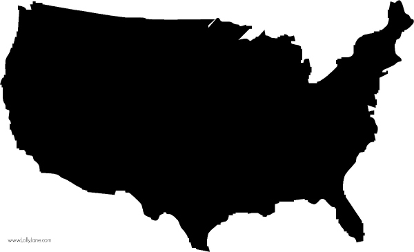 Free USA silhouette, use to make signs + more! @lollyjaneblog