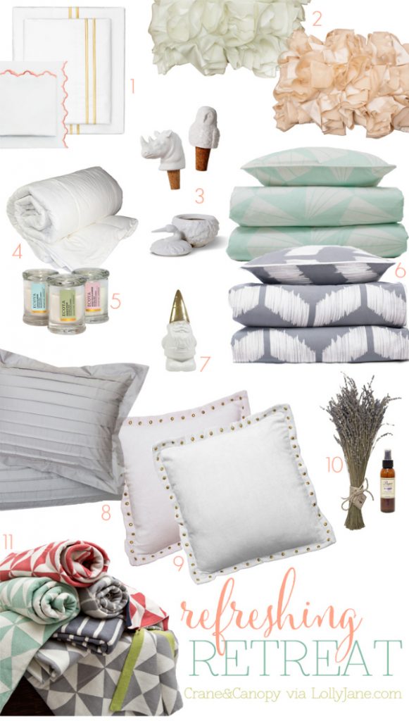 Love these gorgeous items that would make an absolutely refreshing retreat! via @lollyaneblog