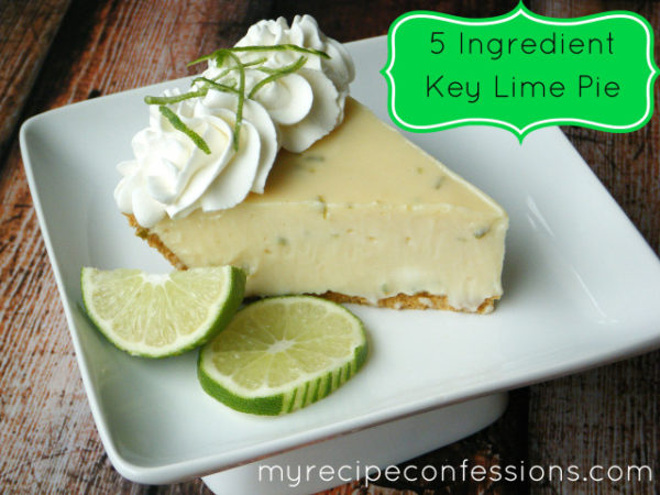 Key Lime Pie... only 4 ingredients! | myrecipeconfessions.com