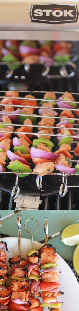 Yum! Chipotle Lime Chicken Skewers via lollyjane.com