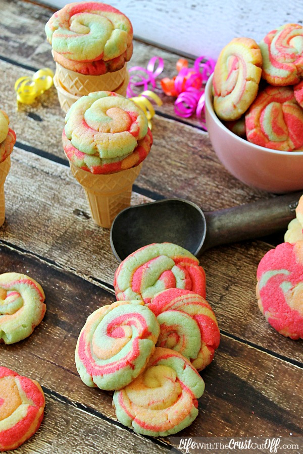 Rainbow Sherbet Cookies, yum!