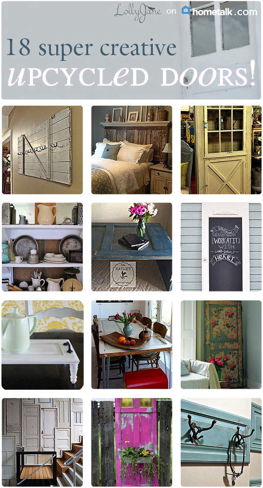 20+ Creative Ways to Upcycle Doors. Don't throw cabinet or old doors away again! 
