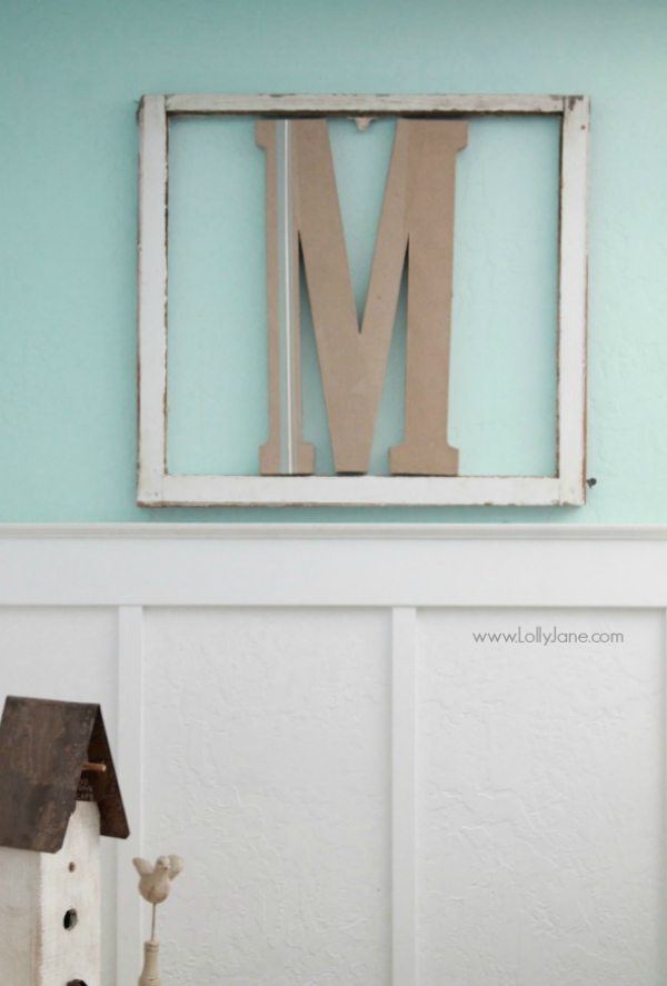 DIY grain sack monogram | tutorial via lollyjane.com