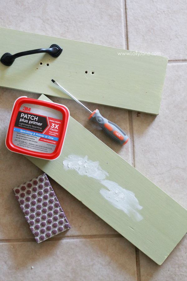 Quick tips to properly fill drawer holes for custom hardware!