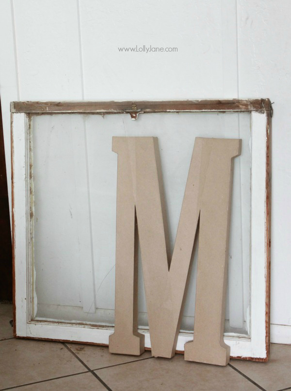 DIY grain sack monogram | tutorial via lollyjane.com