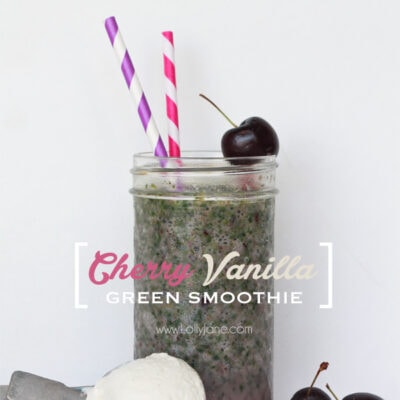 Cherry vanilla green smoothie