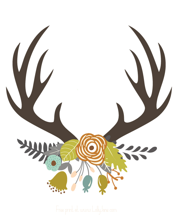 printable antlers