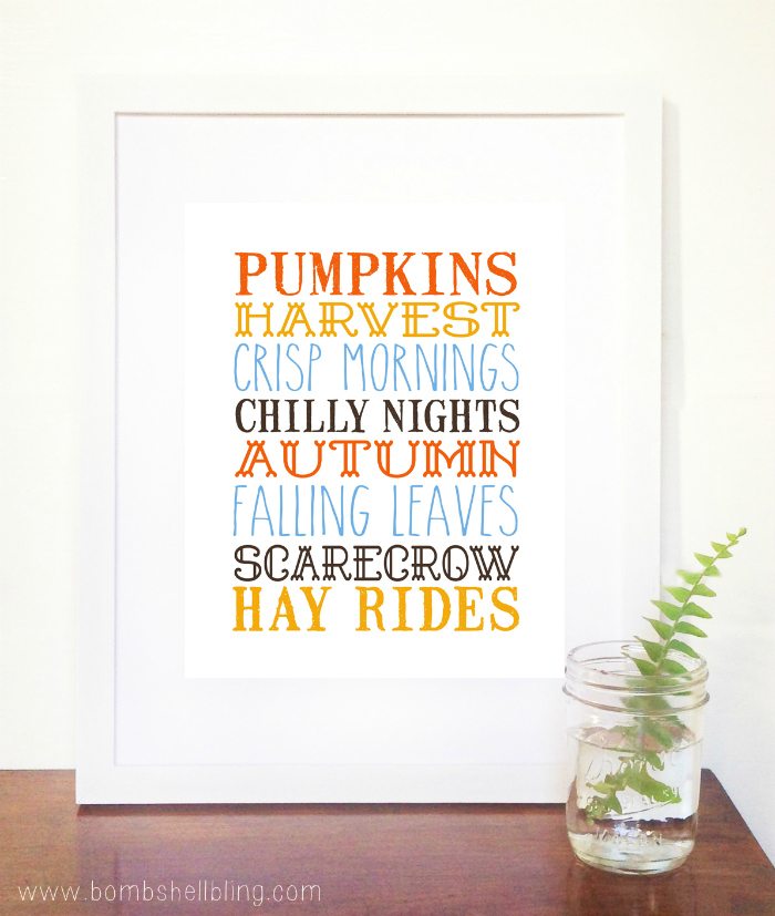 Grab this fall subway art free printable, so cute! Love this easy fall decor! Simply print this free fall print then slip it in a frame! #digitaldownload #freeprint #freeprintable #fallart #fallsubwayart #subwayart #freeprint #freeprintable #falldecor