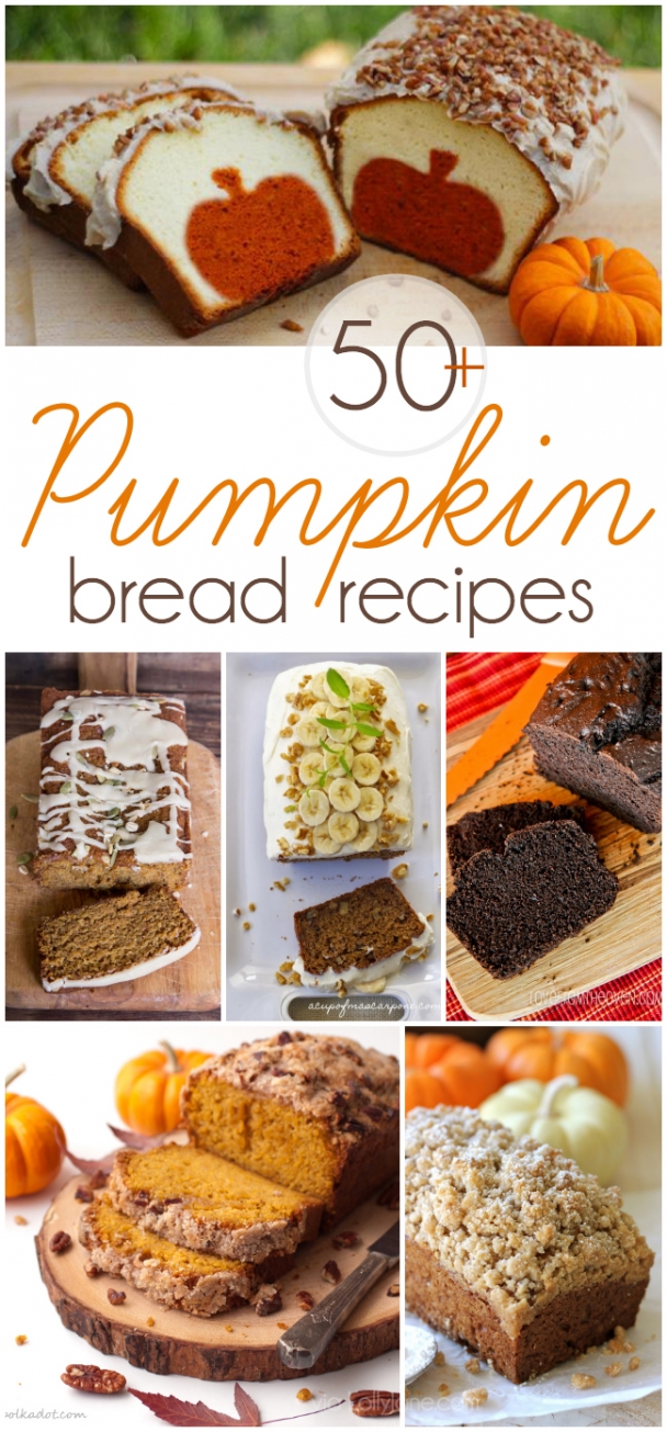 The BEST of all those pumpkin bread recipes! Over 50+ YUMMY recipes! |via lollyjane.com