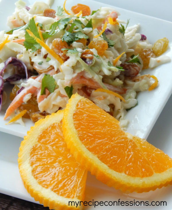 Orange Cilantro Coleslaw | myrecipeconfessions.com