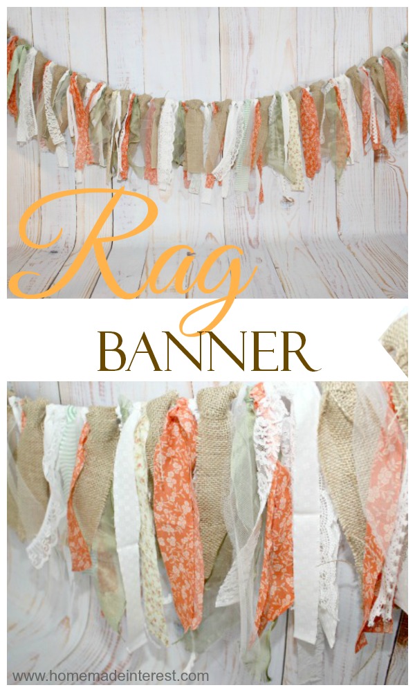 This Rustic Fall Rag Banner is such an easy project and it makes such a statement as a decoration. It’s simple to make and is easy to customize. Try using one for the next birthday party, bridal shower, or baby shower you host! #rusticdecor #falldecor #fallbanner #fallragbanner #fallbunting #fallragbunting #falldecor #falldecorations #diyfalldecor