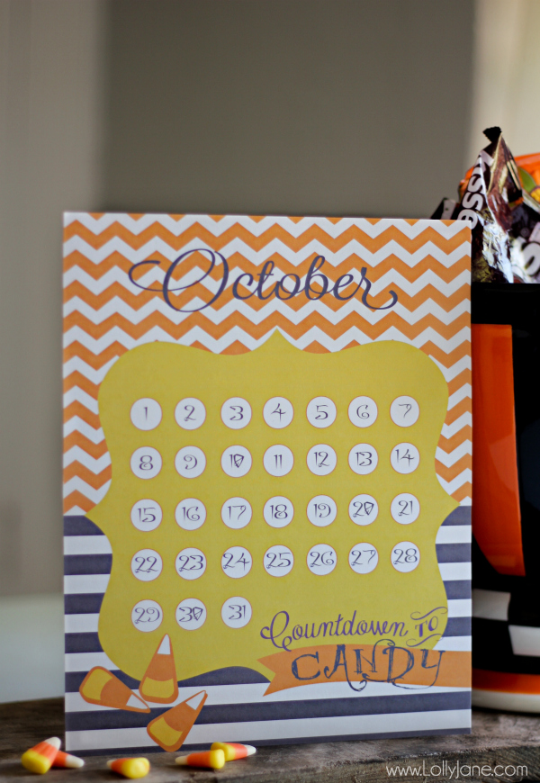 Cute Halloween countdown | free printable