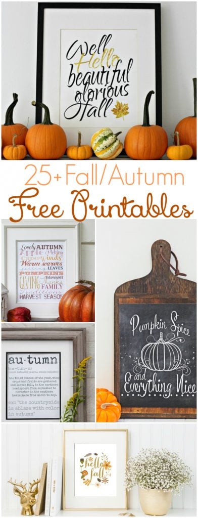 25+ Free Fall Printables to Decorate Your Home