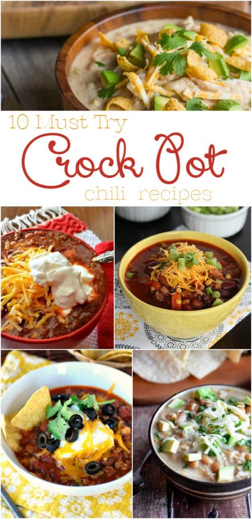 10+ easy crock pot chili recipes