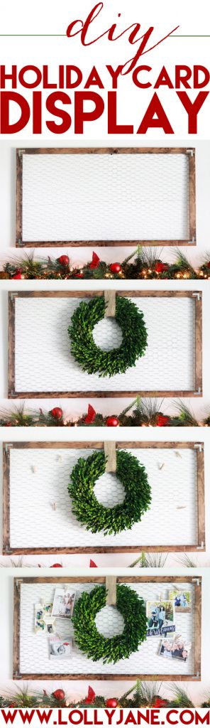 DIY Chicken Wire Christmas Card Holder - Our Handcrafted Life