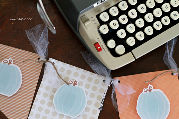 Easy DIY Fall Pumpkin Bunting