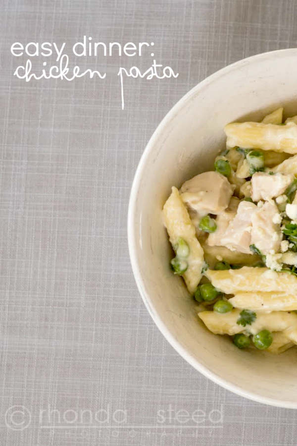 Easy chicken pasta recipe, yum! Quick and easy dinner idea!!
