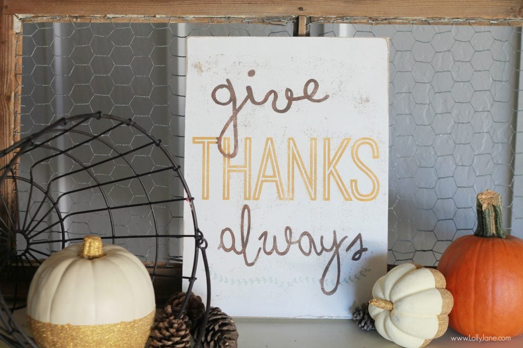 Give Thanks Always sign