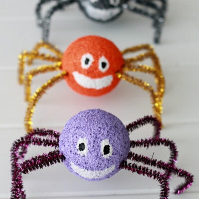 Easy Styrofoam Spiders Craft for Kids