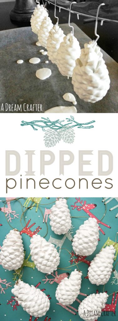 Easy Christmas decor! Paint dipped pine cones