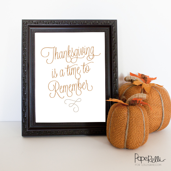 (FREE) Pretty Printable Perfect For Thanksgiving! |Via Paperelli 