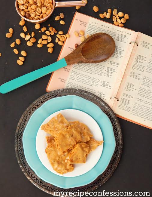 EASY and FAST microwave peanut brittle recipe. Quick to make but still has all the yummy flavors like grandma used to make. This is your Christmas peanut recipe for holiday desserts!