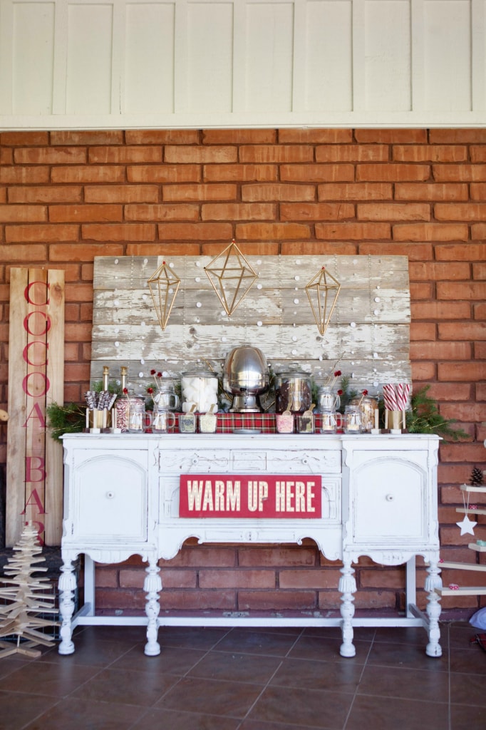modern vintage Christmas themed party