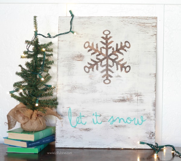 DIY | Let it Snow wood sign