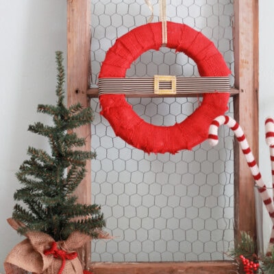 diy Santa-inspired wreath