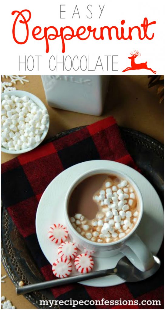 EASY and yummy PEPPERMINT hot chocolate recipe! This is THE hot cocoa recipe this Christmas season!