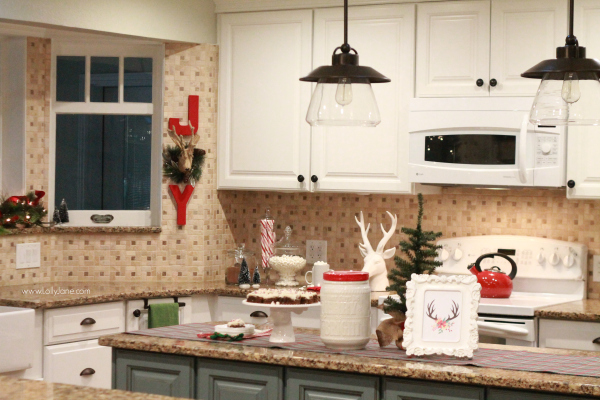 Festive Red and White Christmas Kitchen Decor Ideas - Clean and Scentsible