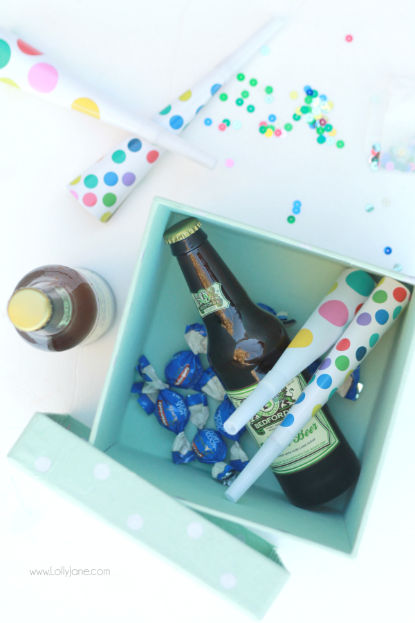 New Years party in a box gift idea