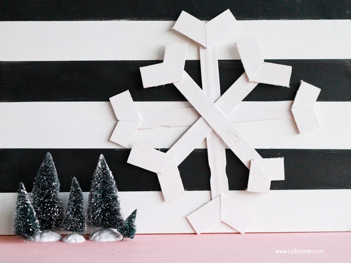 diy paint stick snowflake