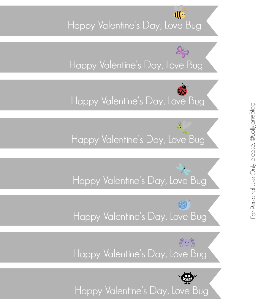 ADORABLE eos love bug valentines! Includes these free printable tags! Click through for final product, so cute!