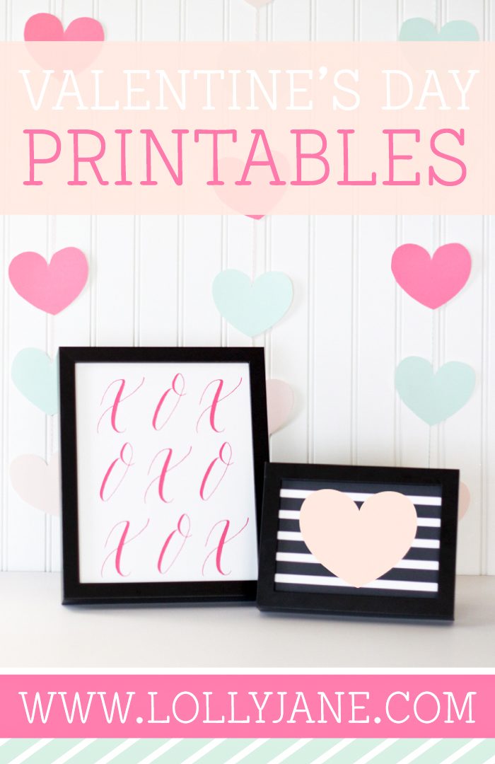 Valentine's Day decor free printables