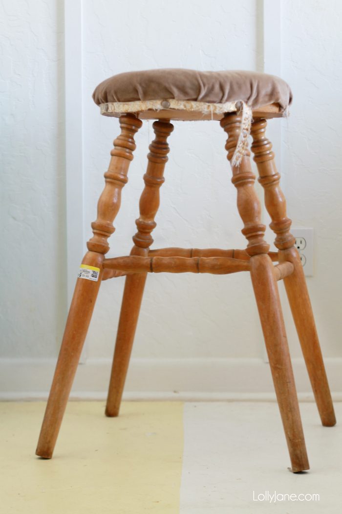 Gorgeous Mint Thrifted Gold-Dipped Bar Stool made over with BB Frosch Chalk Paint Powder!