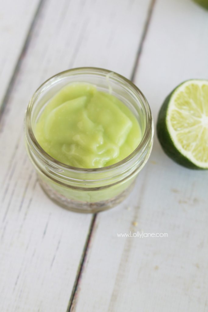 Some seriously yummy Key Lime Pudding in a Jar, no bake and so easy!