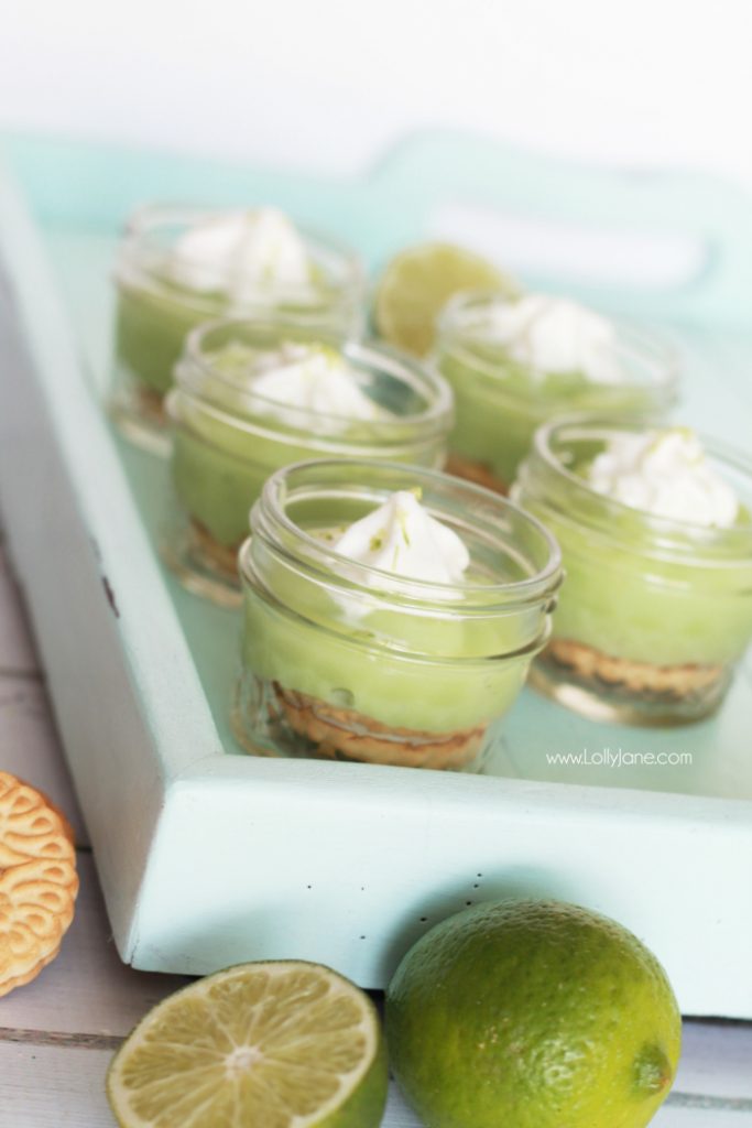 Some seriously yummy Key Lime Pudding in a Jar, no bake and so easy!