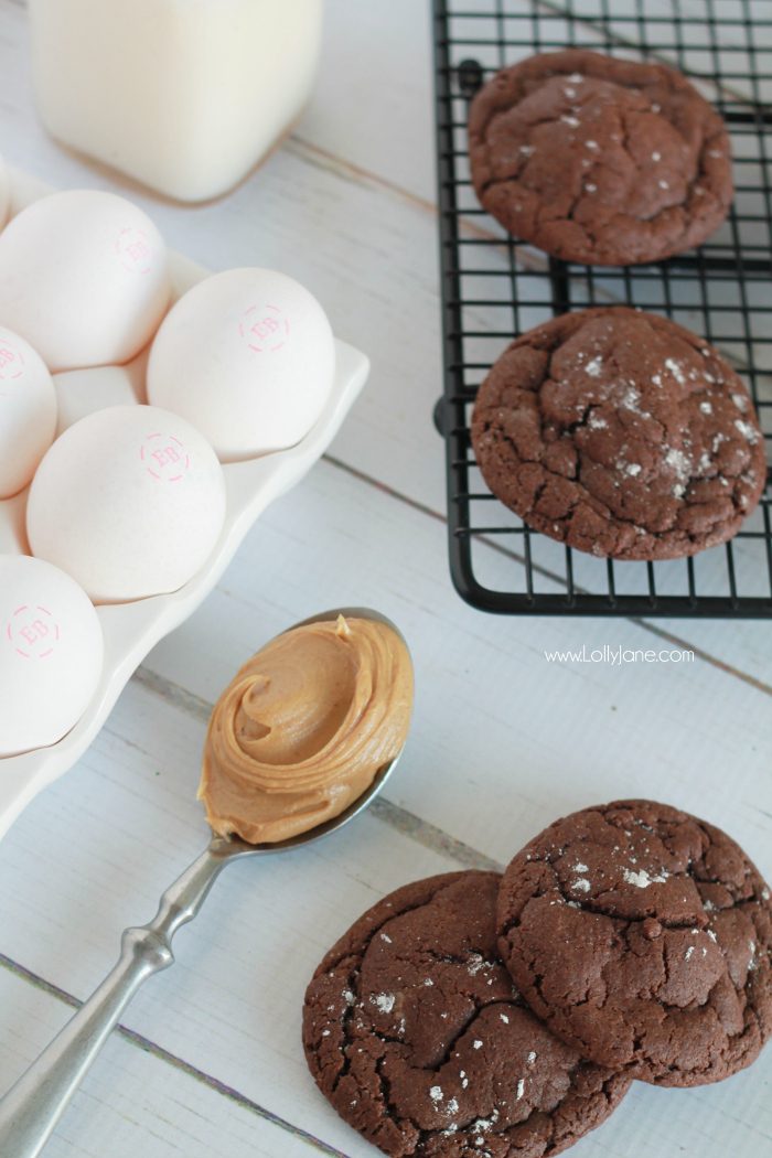 The best cookies! These peanut butter stuffed chocolate cookies are so easy to make and are so yummy! This is your go-to cookie recipe! Only 5 ingredients!! Peanut butter fans will LOVE this!