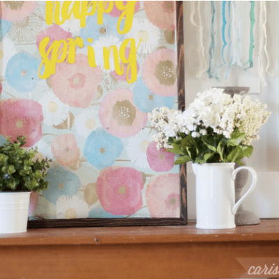 Happy Spring Art |with free printable