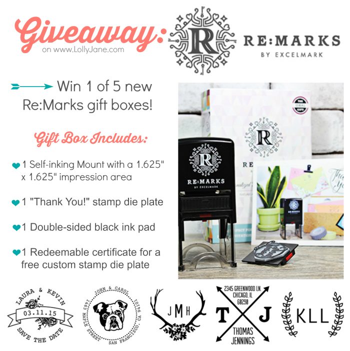 WIN one of five REMARKS gift boxes! $29.99 value! Lots of DIY possibilities too...click through for a fun bookcase stamped antler makeover!! | lollyjane.com ends March 25th