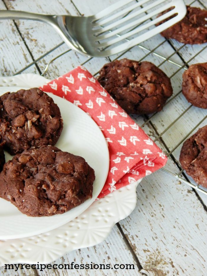 Double Chocolate Coconut Cookies |My Recipe Confessions