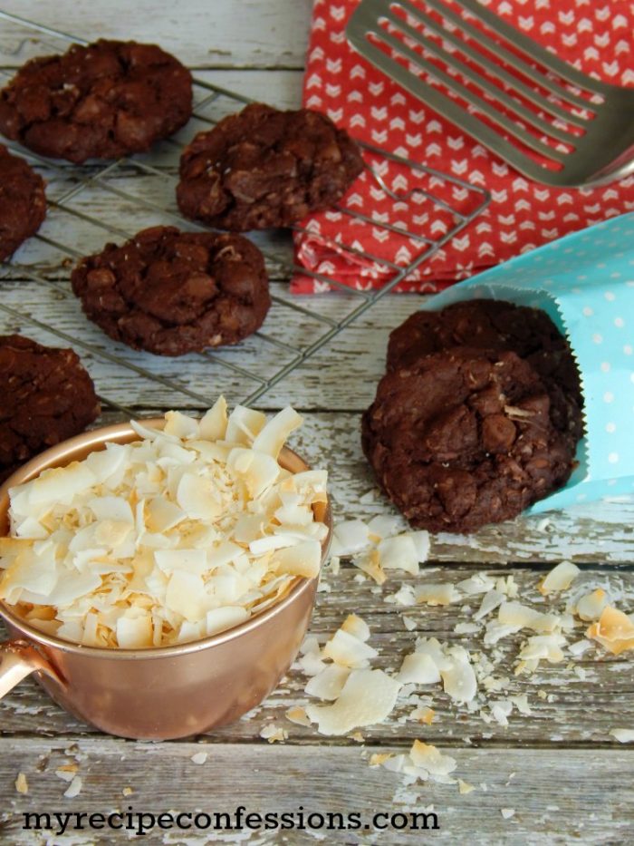 Double Chocolate Coconut Cookies |My Recipe Confessions