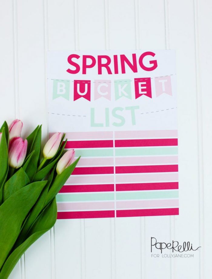 FREE Spring Bucket List Printable. Just print and enjoy! |via Paperelli