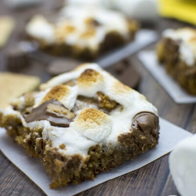 s’mores peanut butter cookie bars