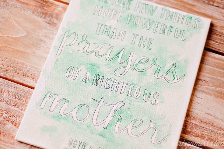 “Prayers of a Righteous Mother” |DIY watercolor canvas
