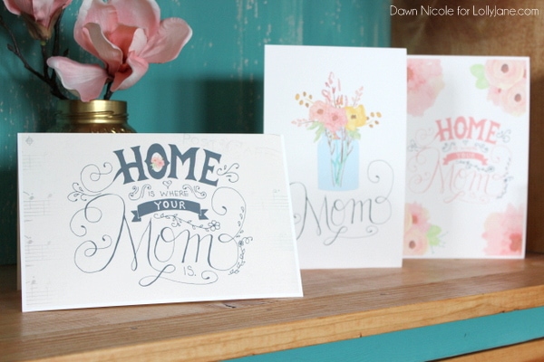 FREE Printable Hand-Lettered Mothers Day cards |By Dawn Nicole